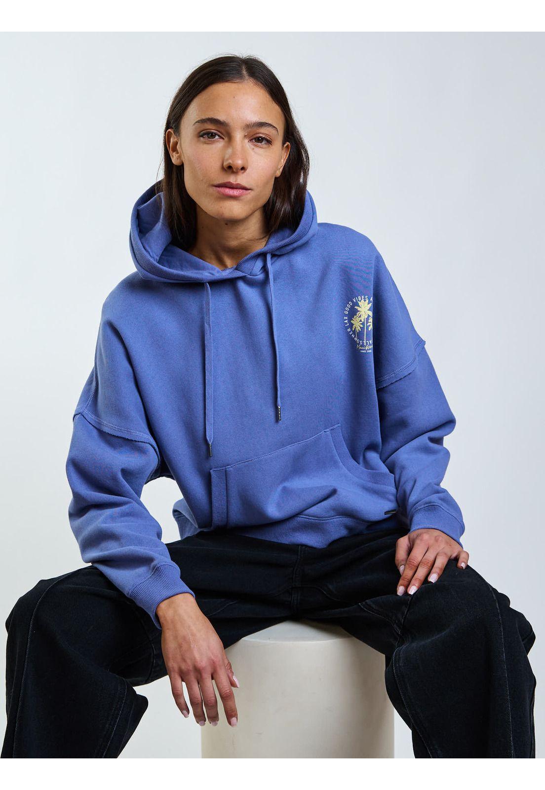 Poleron Canguro Magnolia Azul Mujer Maui and Sons-6