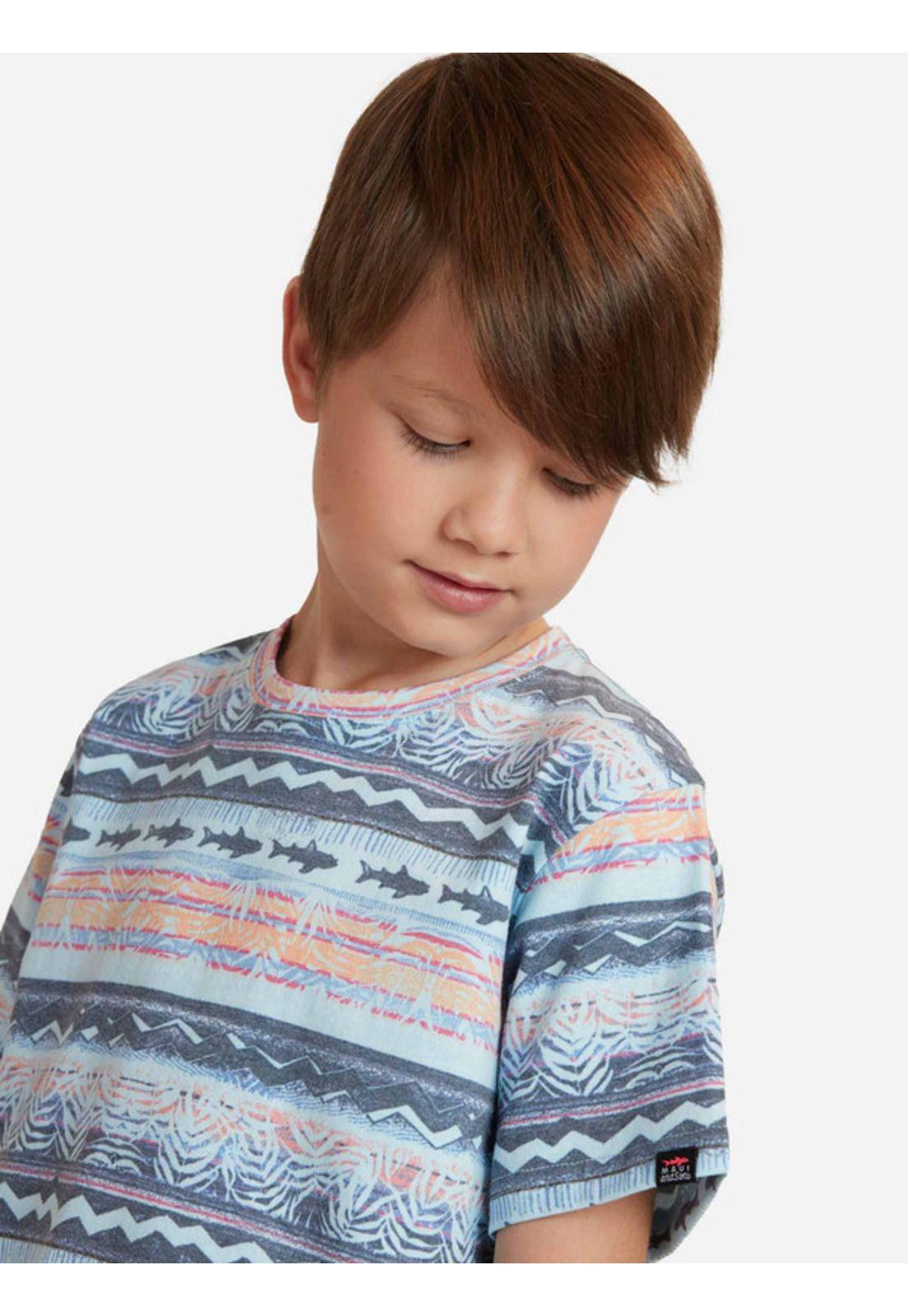 Polera Shark Island Hawaii Kids Niño Multicolor Maui And Sons-2