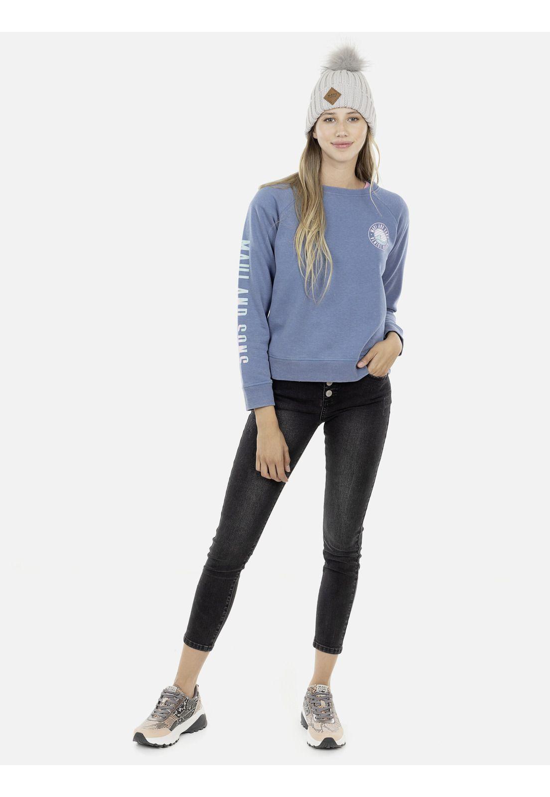 Poleron Mujer 5O226-WI21 Azul Maui and Sons-3