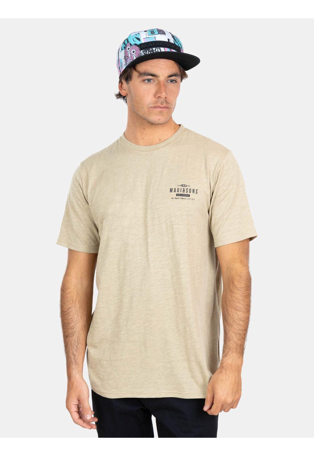 Polera MC Los Angeles Lax Café Hombre Maui And Sons-0