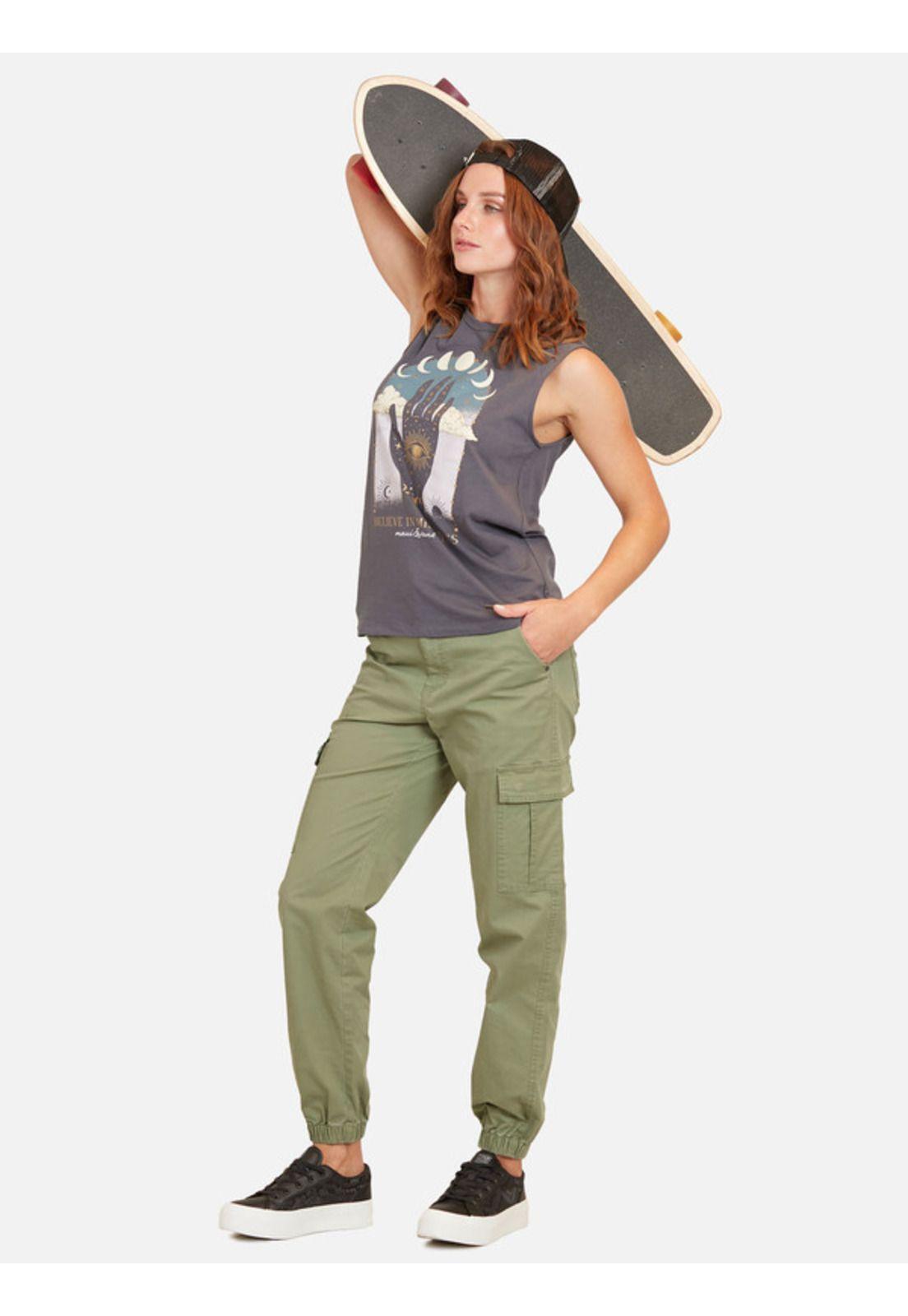 Polera Hamsa Mujer Gris Maui And Sons-3