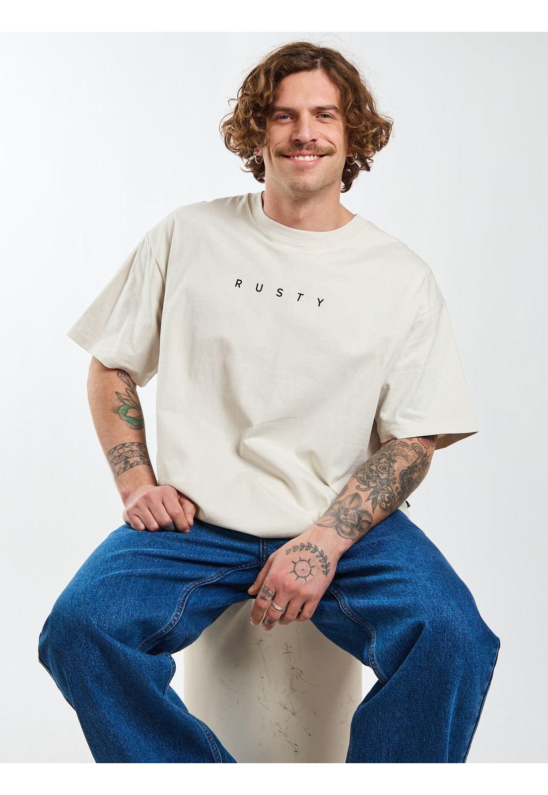 Polera Oversize R Microbes Blanco Hombre Rusty-6