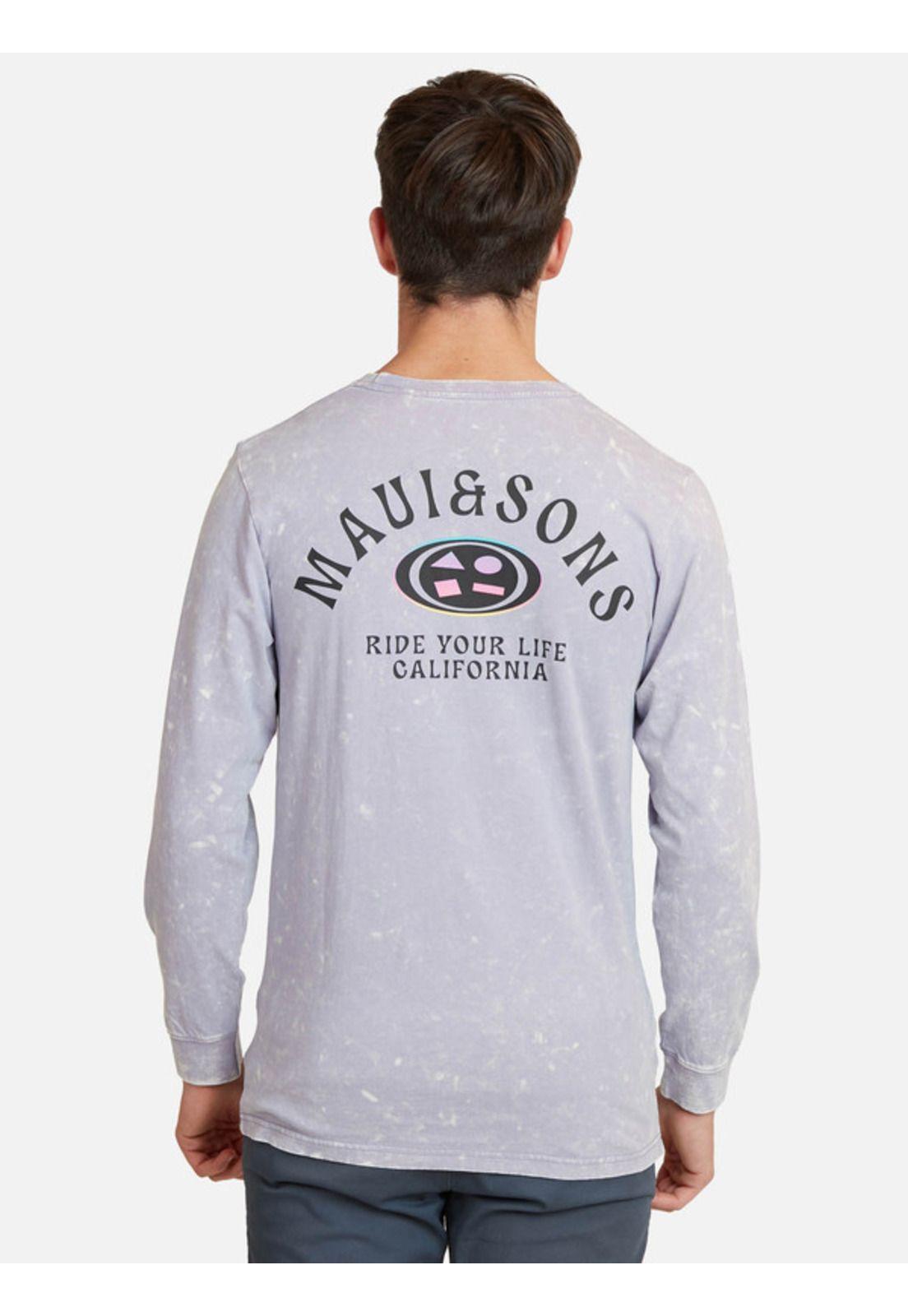 Polera Rock Tattoo And Surf Juvenil Hombre Morado Maui And Sons-1