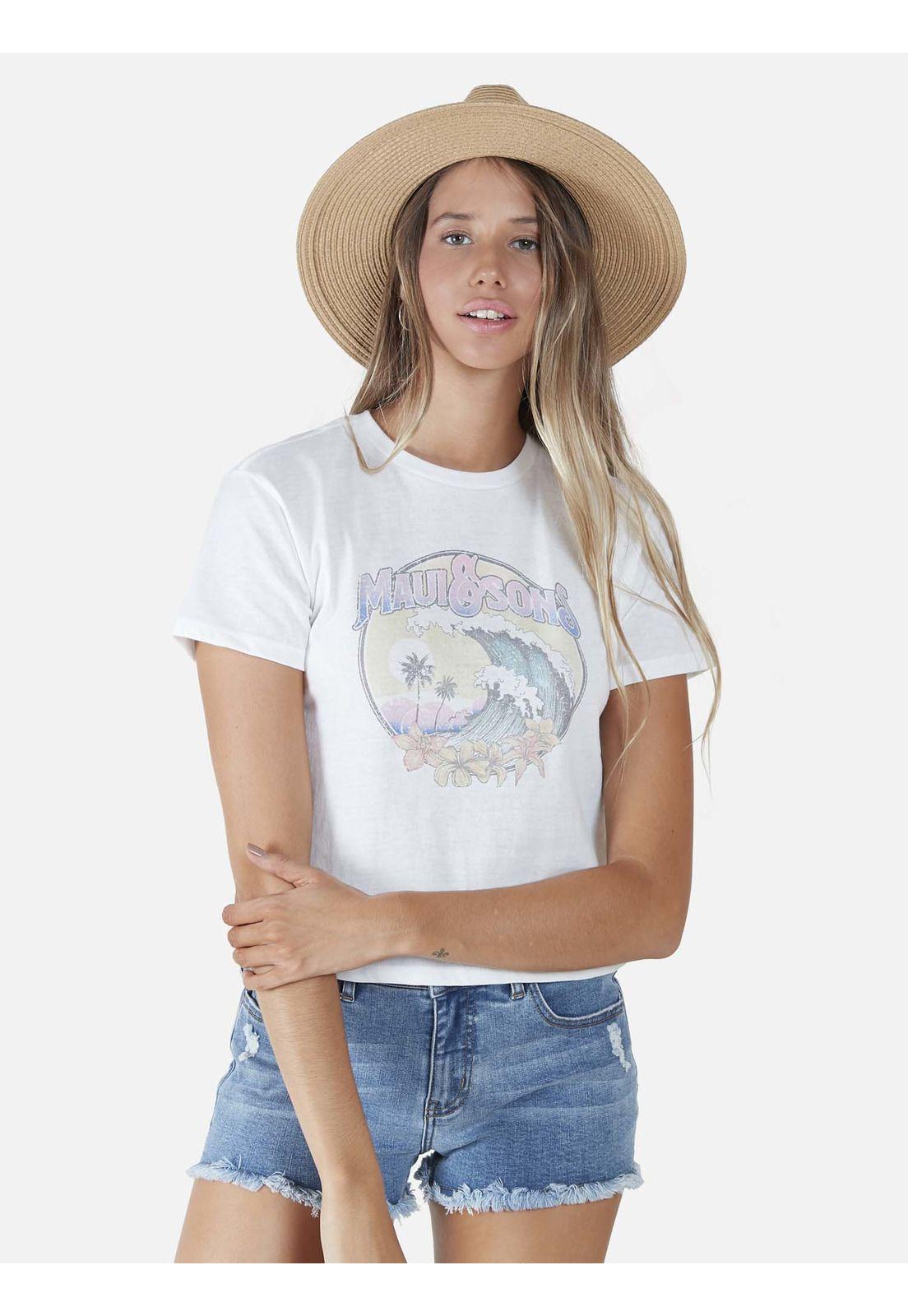 Polera  Mujer Blanco 5P513-WV22 Maui And Sons-2