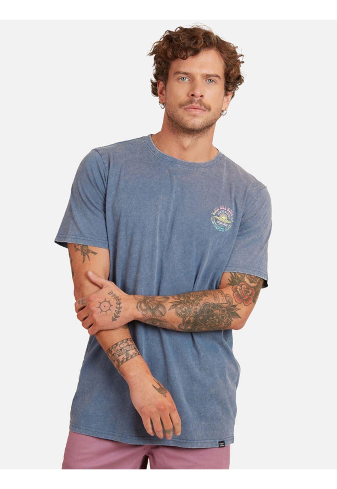 Polera Acid Sunset Sst Hombre Azul Maui And Sons-0