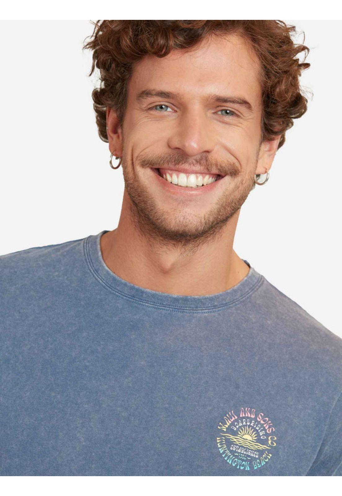 Polera Acid Sunset Sst Hombre Azul Maui And Sons-2