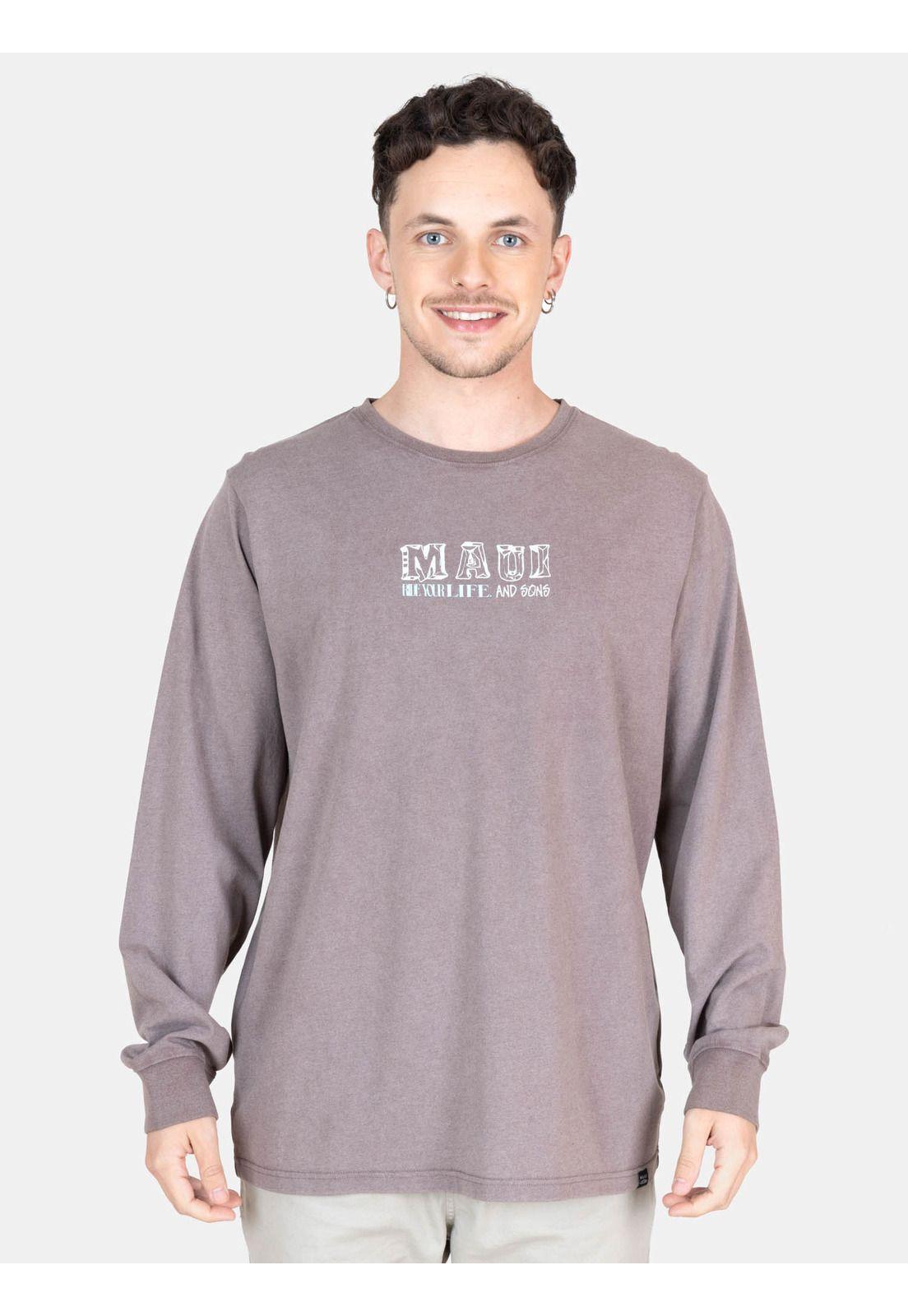 Polera ML Daze Café Hombre Maui And Sons-0