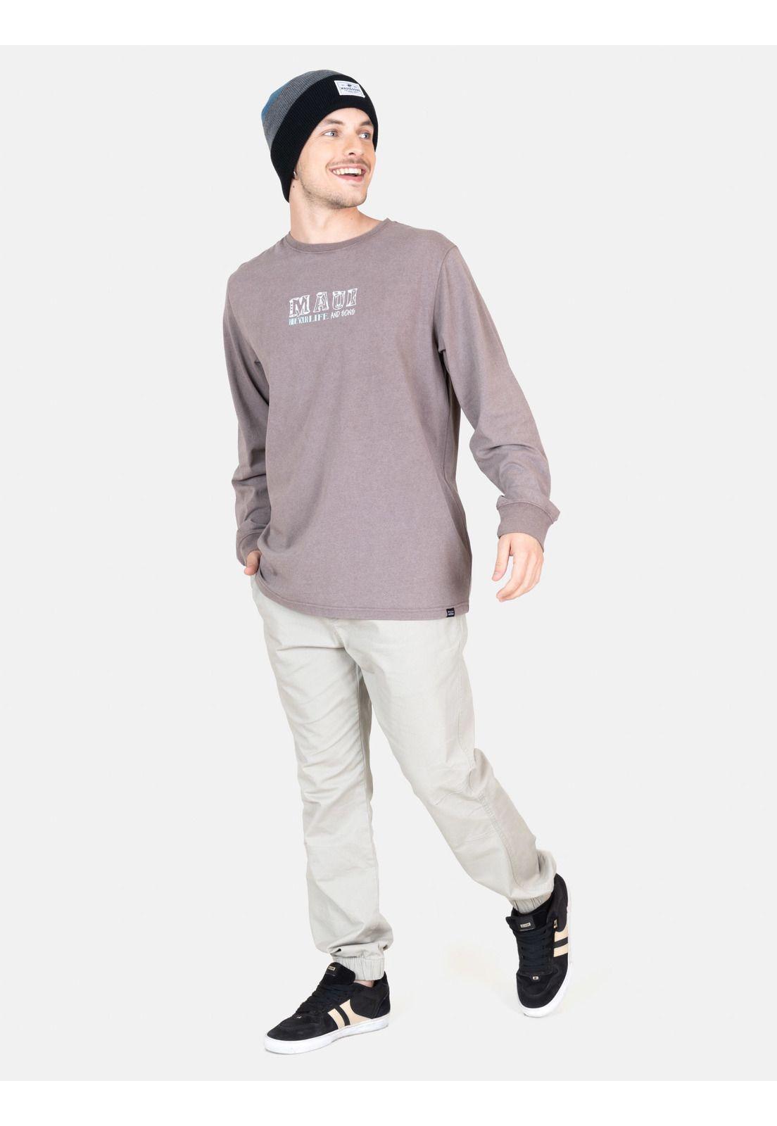 Polera ML Daze Café Hombre Maui And Sons-3