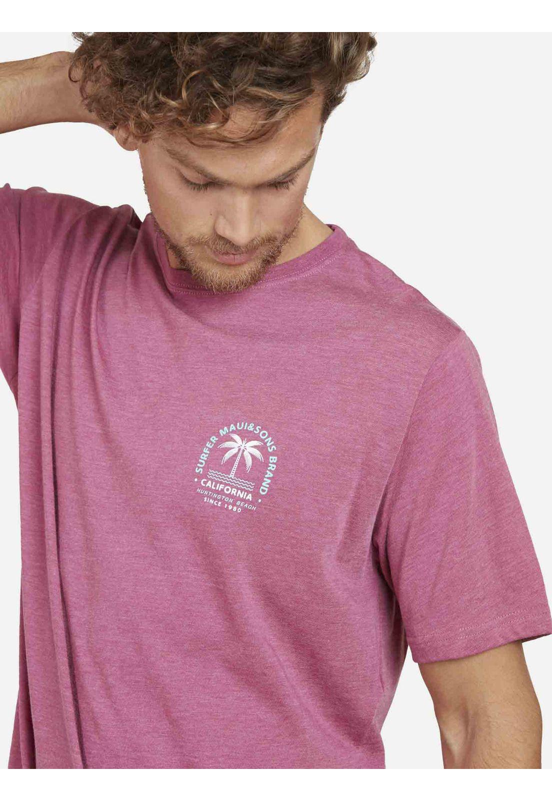 Polera SURFER BRAND Hombre Burdeo Maui and Sons-2