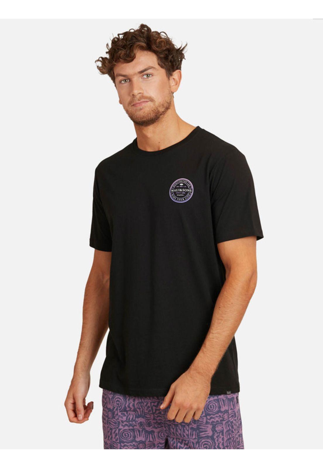 Polera Tdr Mrk Lax Ss Tee Hombre Negro Maui And Sons-0