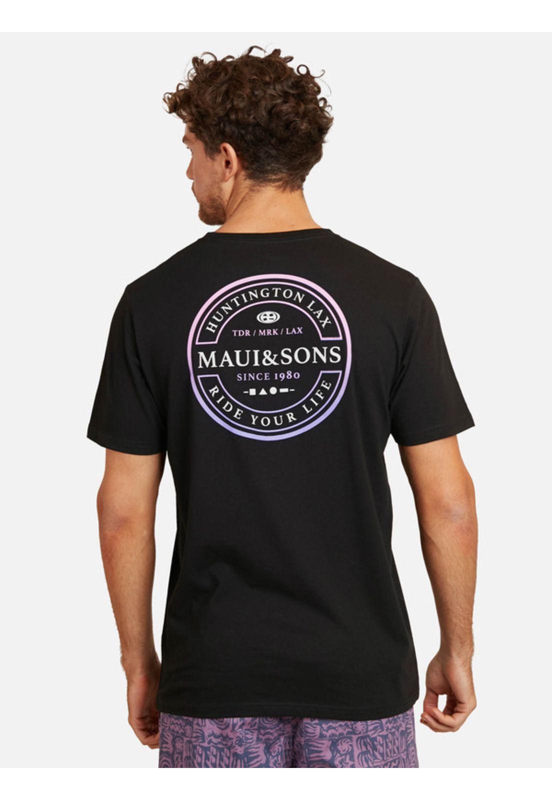 Polera Tdr Mrk Lax Ss Tee Hombre Negro Maui And Sons-1