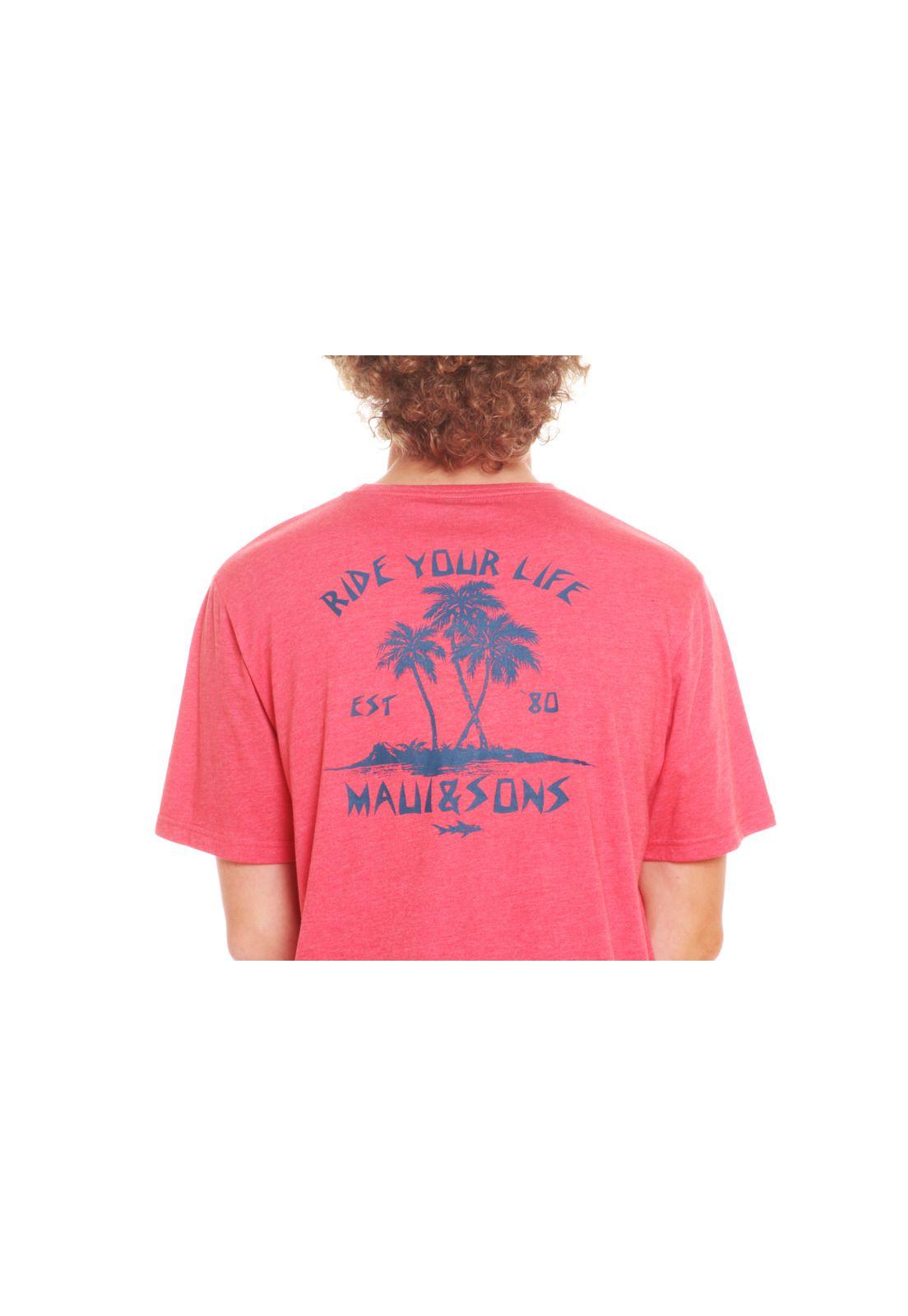 Polera Hombre 5P166-MV20 Rosado Maui and Sons-2