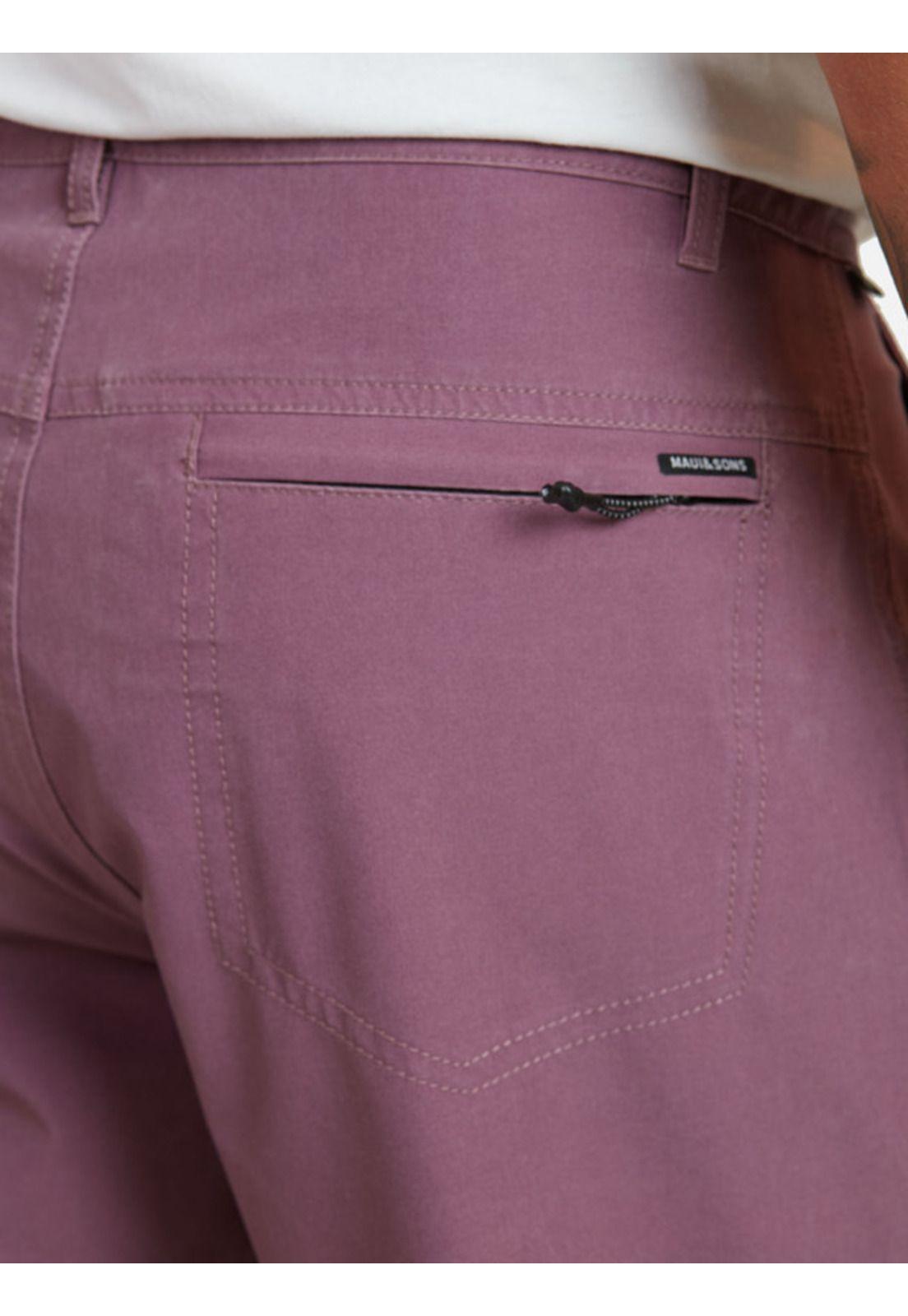 Bermuda Colored Chino Hombre Burdeo Maui And Sons-2