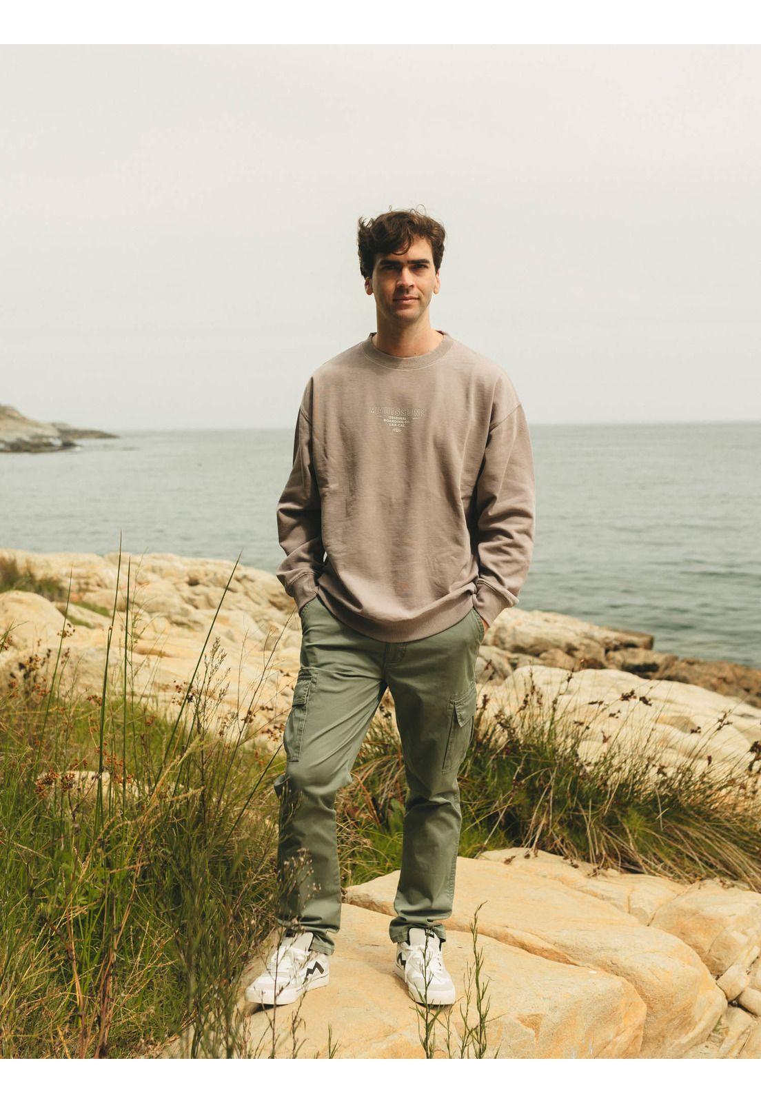 Poleron CR Original Crew Café Hombre Maui And Sons-0