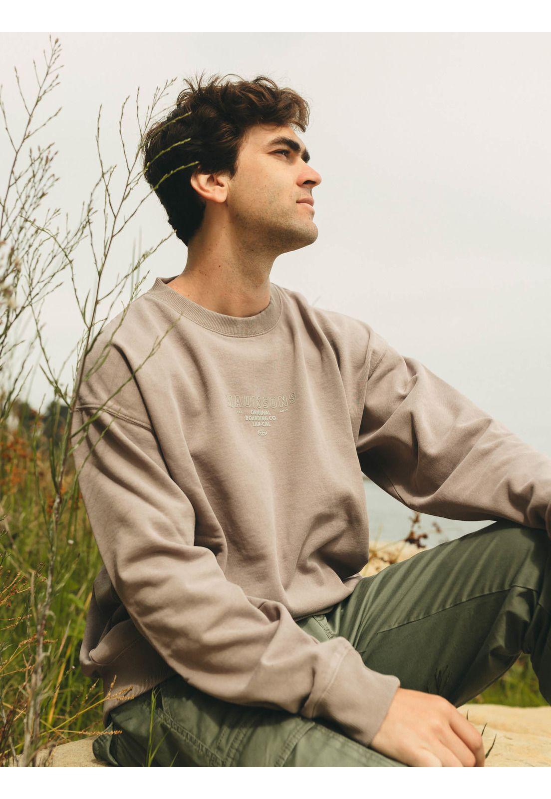 Poleron CR Original Crew Café Hombre Maui And Sons-1