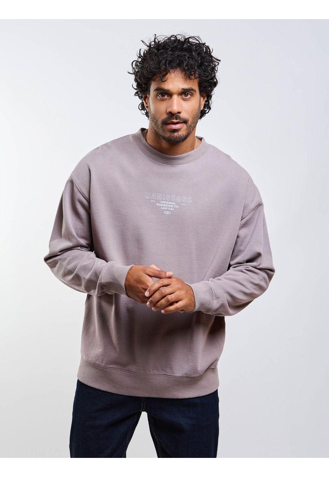 Poleron CR Original Crew Café Hombre Maui And Sons-4