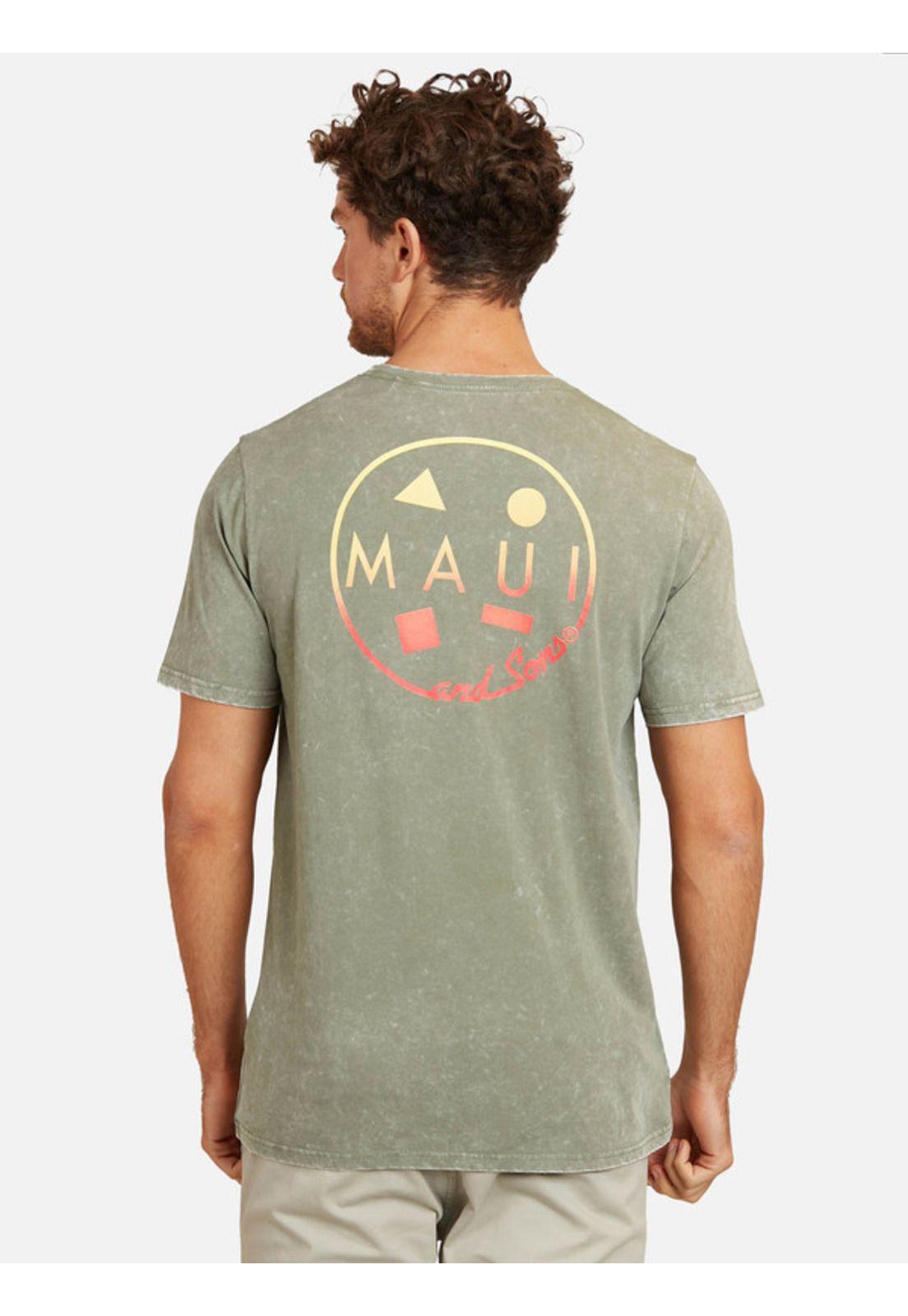 Polera Circle Maui Tee Hombre Verde Maui And Sons-1