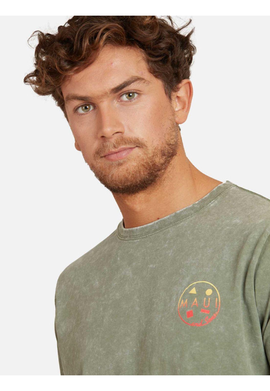 Polera Circle Maui Tee Hombre Verde Maui And Sons-2