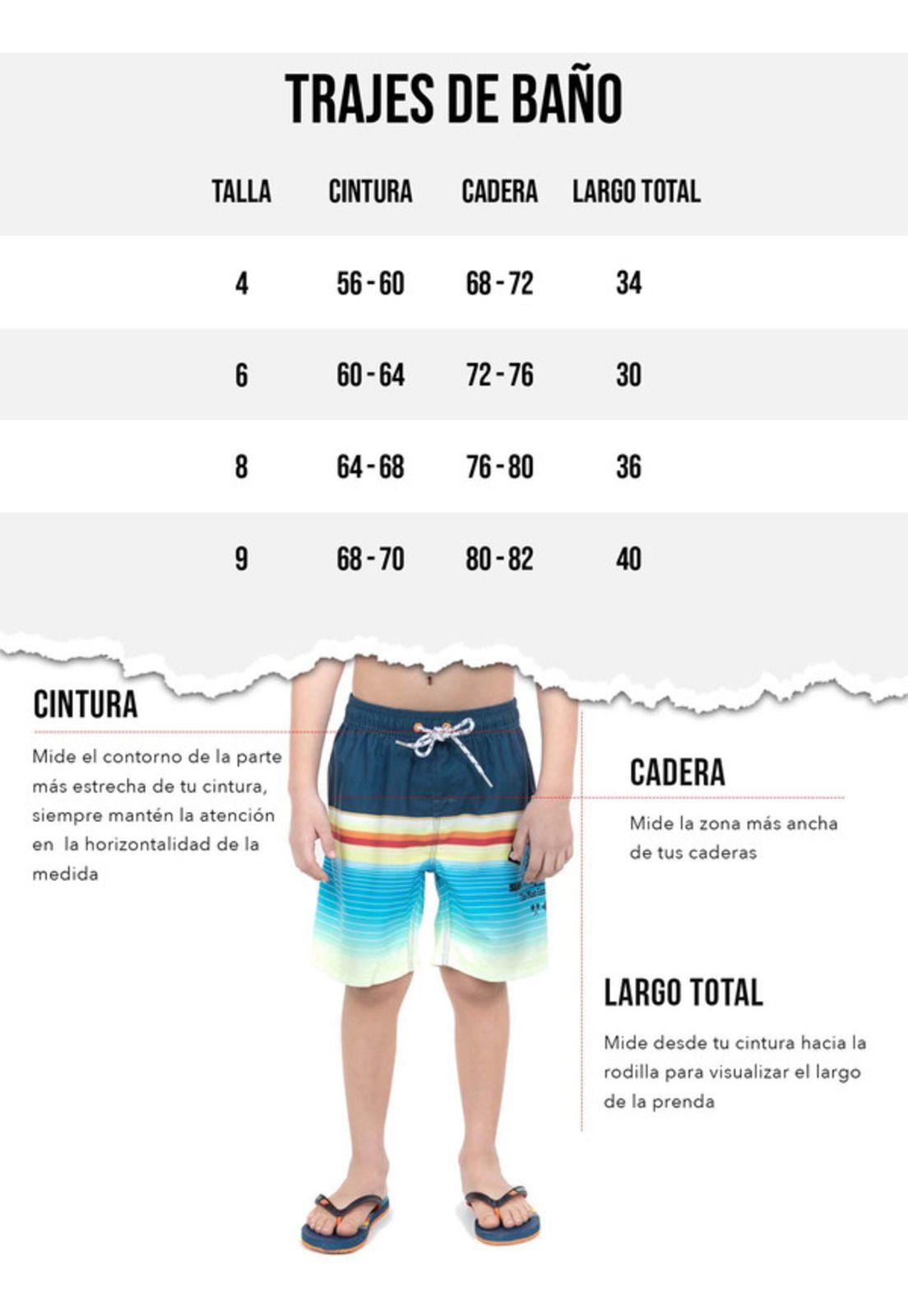 Traje de Baño Shark Car Elastic Waist Multicolor Niño Maui and sons-4