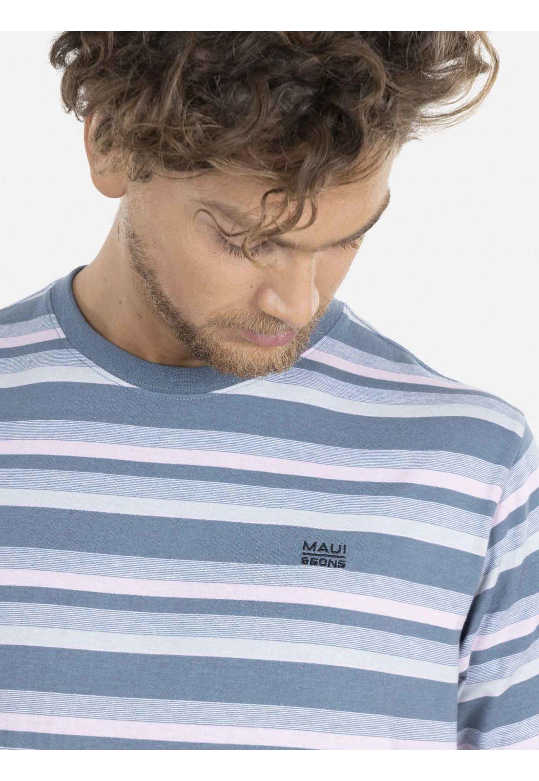 Polera YARN DYE Hombre Rosado Maui and Sons-2