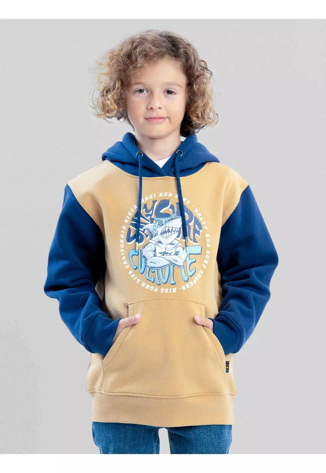 Poleron Canguro Culture Café Infantil Maui And Sons-0