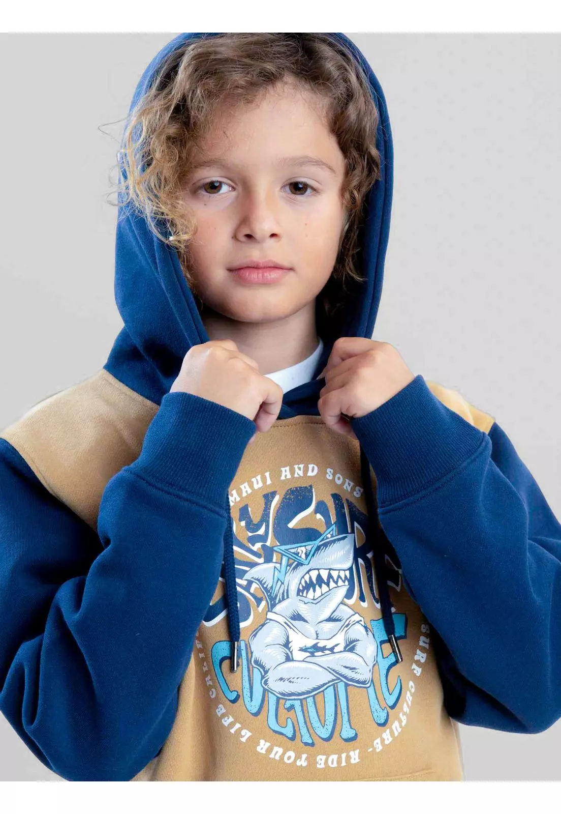 Poleron Canguro Culture Café Infantil Maui And Sons-3