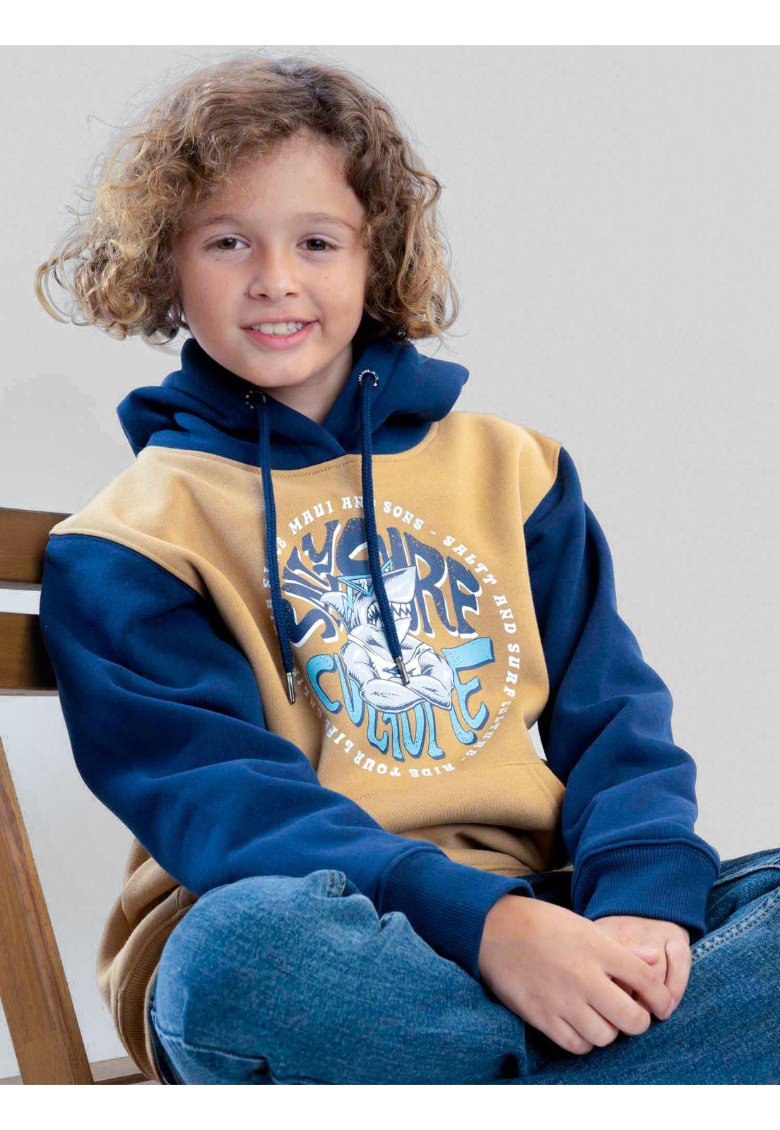 Poleron Canguro Culture Café Infantil Maui And Sons-4