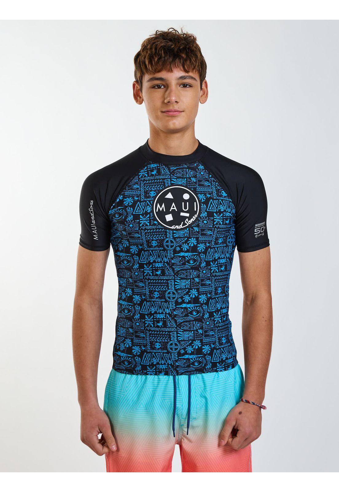 Polera UVP Palms Multicolor Infantil Maui and Sons-0