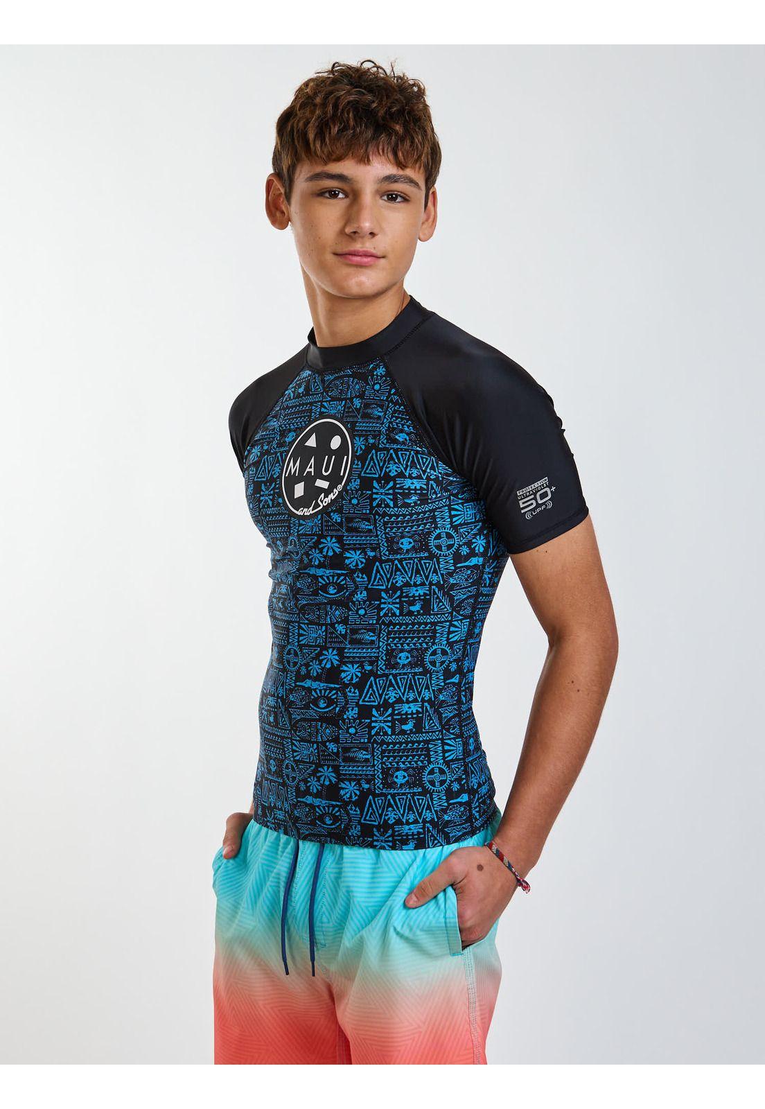 Polera UVP Palms Multicolor Infantil Maui and Sons-6