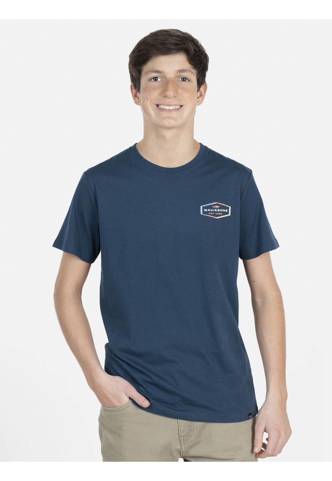 Polera RETRO BADGE Juvenil Azul Maui and Sons-0