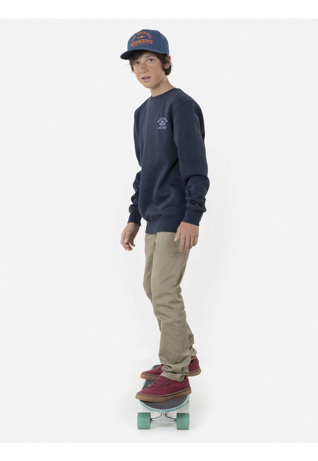 Polera SNAKE & PALM Juvenil Gris Maui and Sons-3