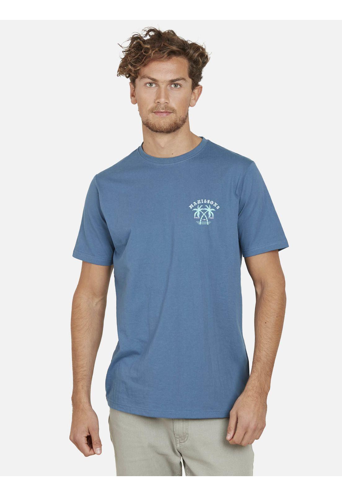 Polera PALM COAST Hombre Azul Maui and Sons-0