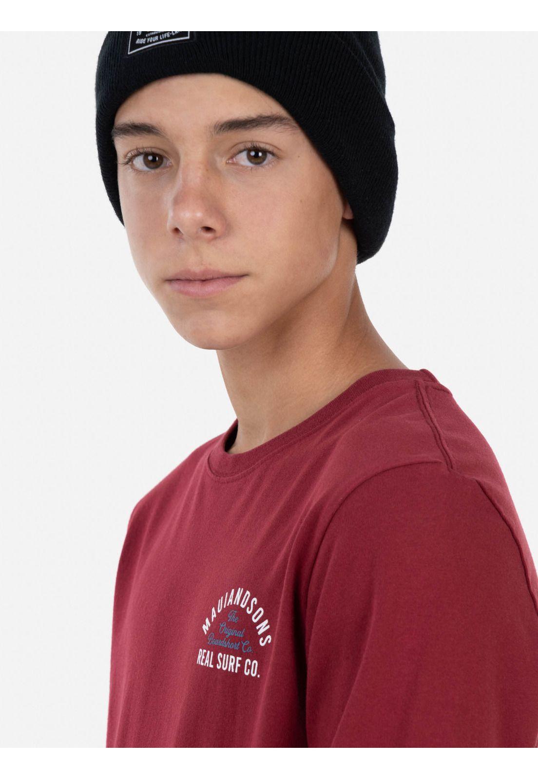 Polera REAL SURF CO. Juvenil Rojo Maui & Sons-2