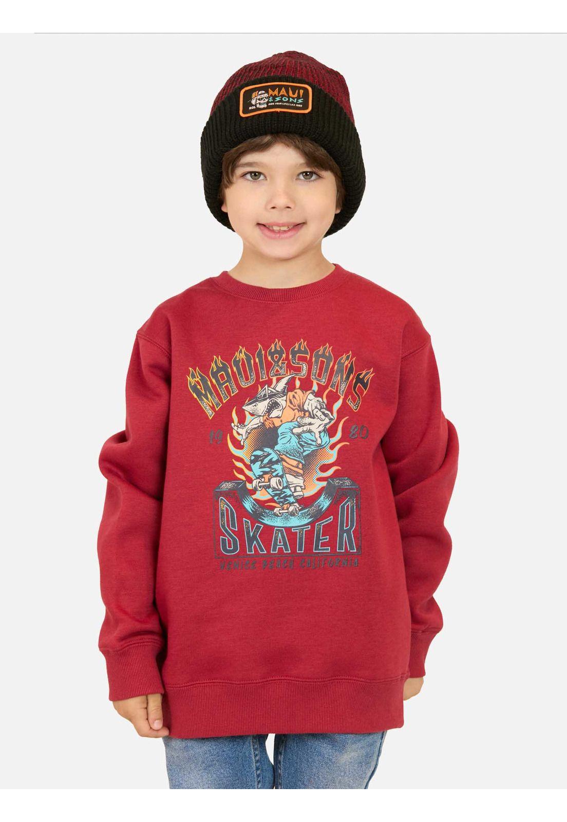 Poleron CR Wiwa Rojo Infantil Maui and Sons-0