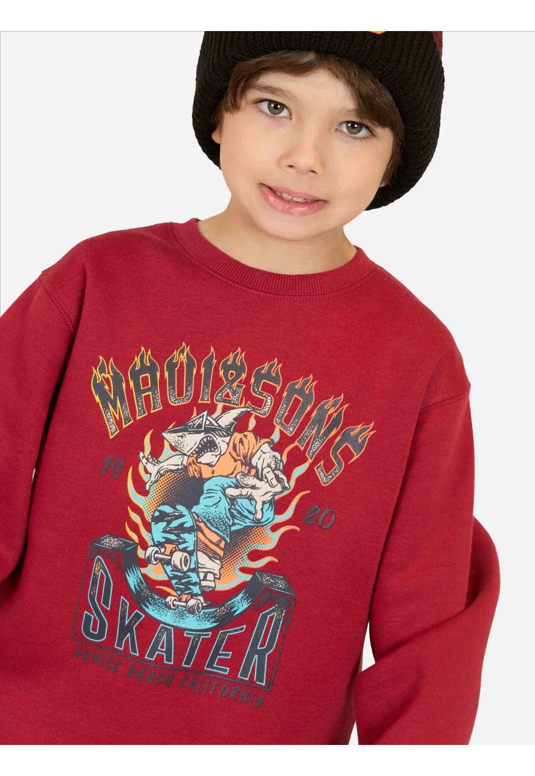 Poleron CR Wiwa Rojo Infantil Maui and Sons-2