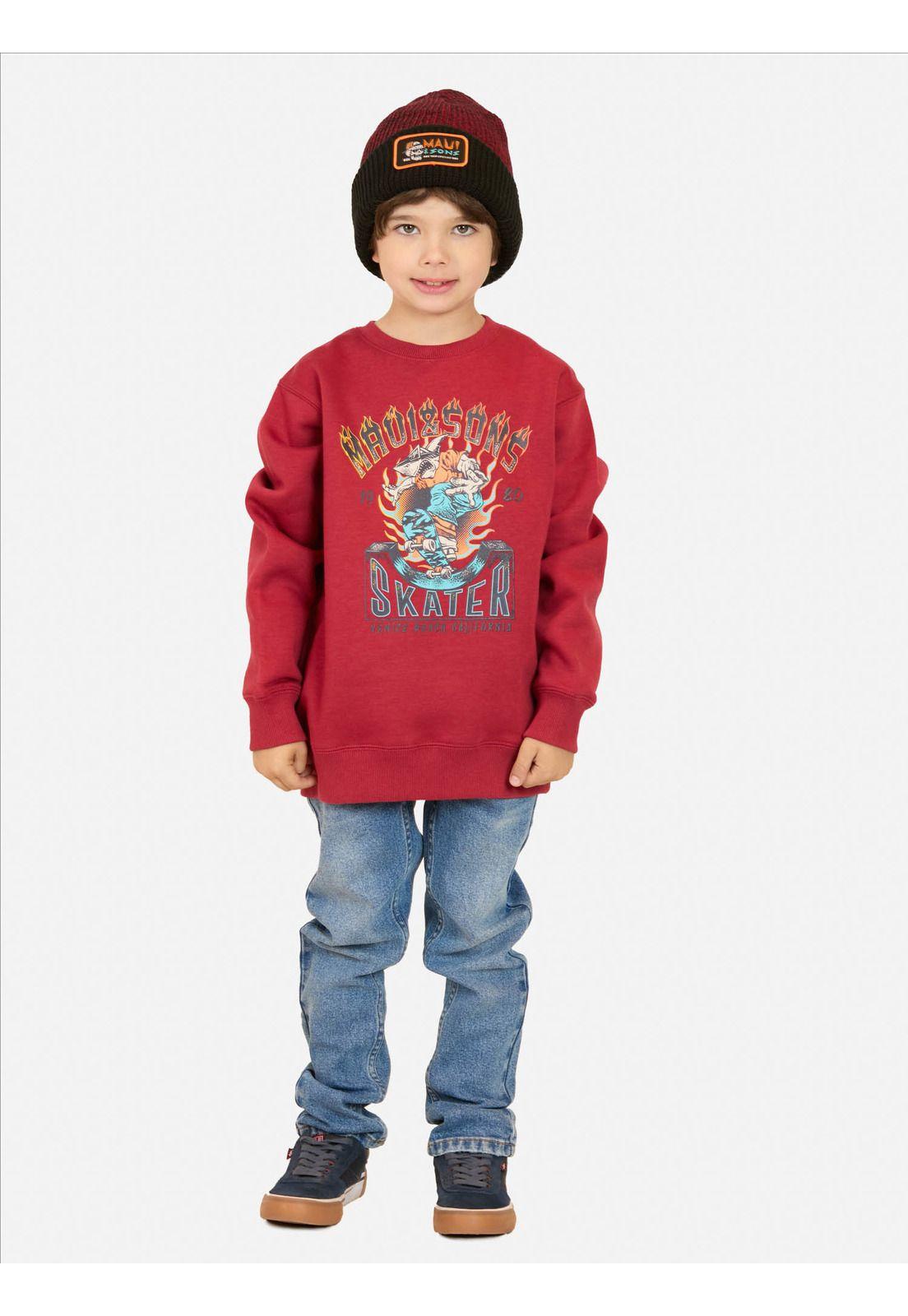Poleron CR Wiwa Rojo Infantil Maui and Sons-3