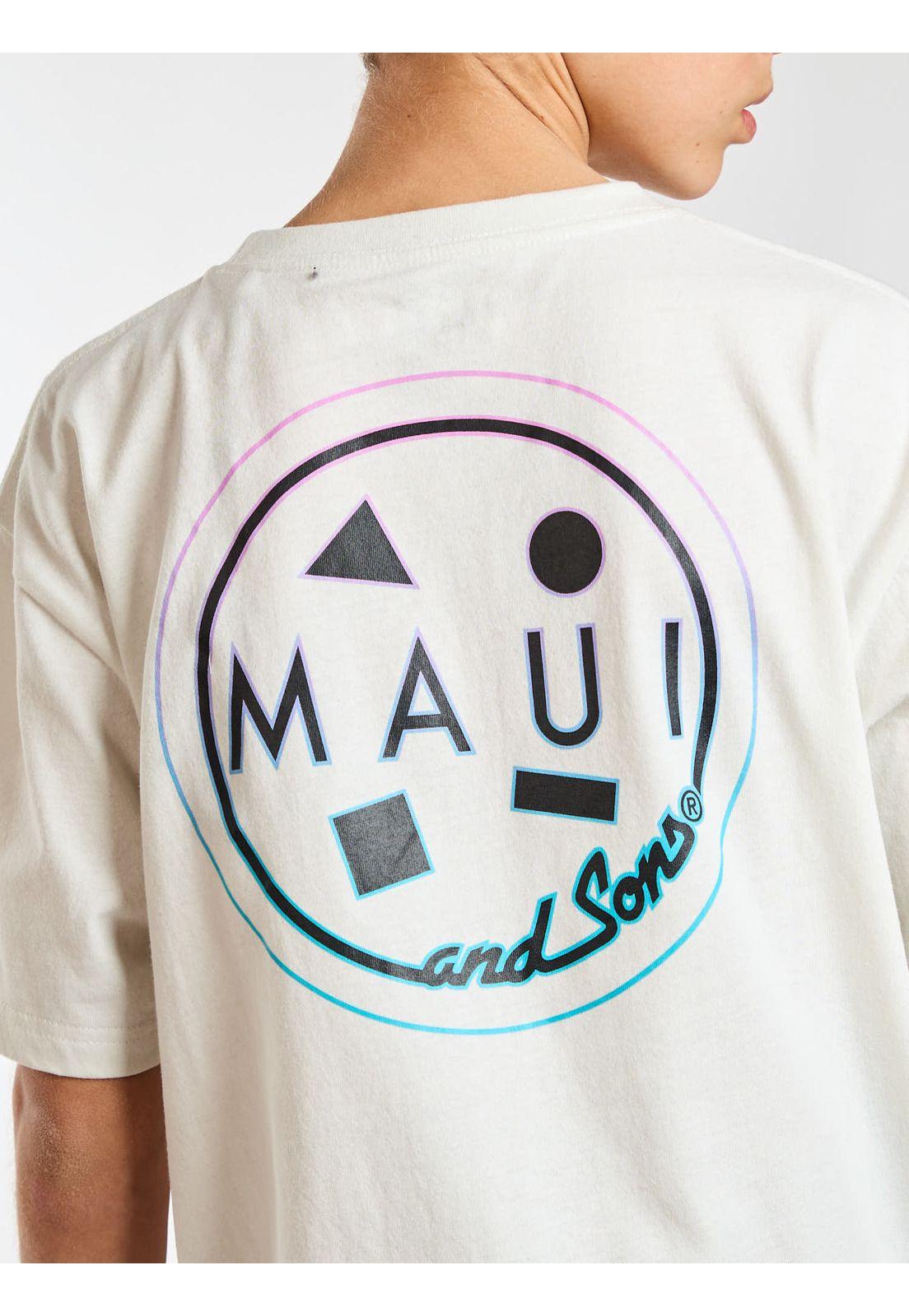 Polera MC Gradient Blanco Infantil Maui and Sons-3