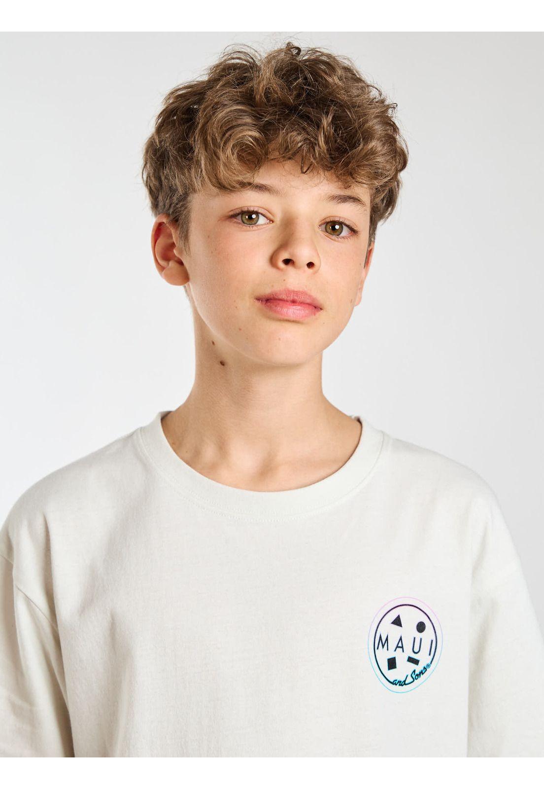 Polera MC Gradient Blanco Infantil Maui and Sons-4