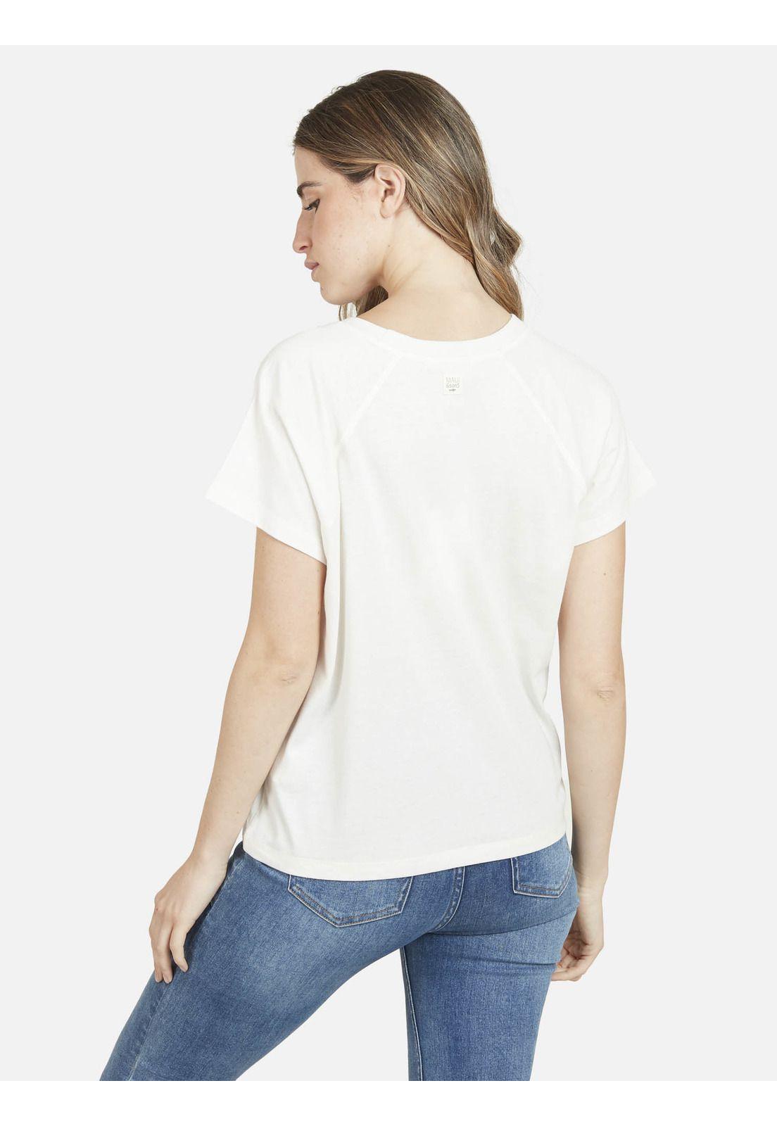 Polera COSMIC BUTTERFLAY Manga Corta Mujer Blanco Maui & Sons-1