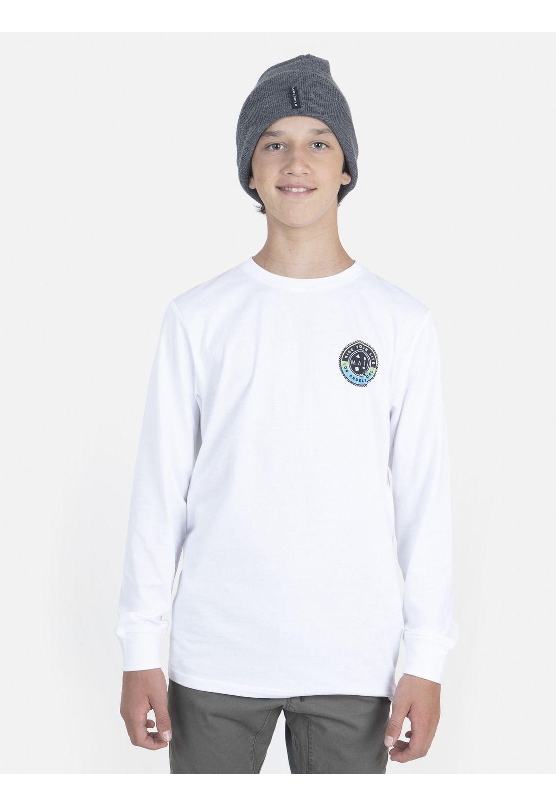 Polera Juvenil YOUNG COOKIE CHEZZ LS TEE Blanco Maui and Sons-0