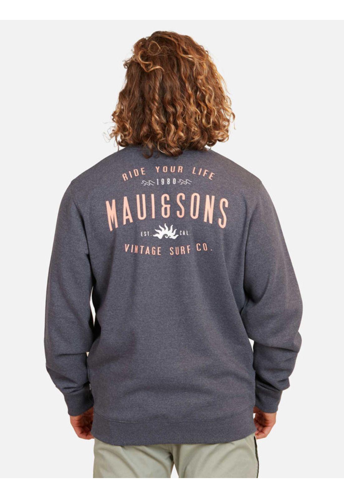 Poleron Vintage Surf Hombre Azul Maui And Sons-1