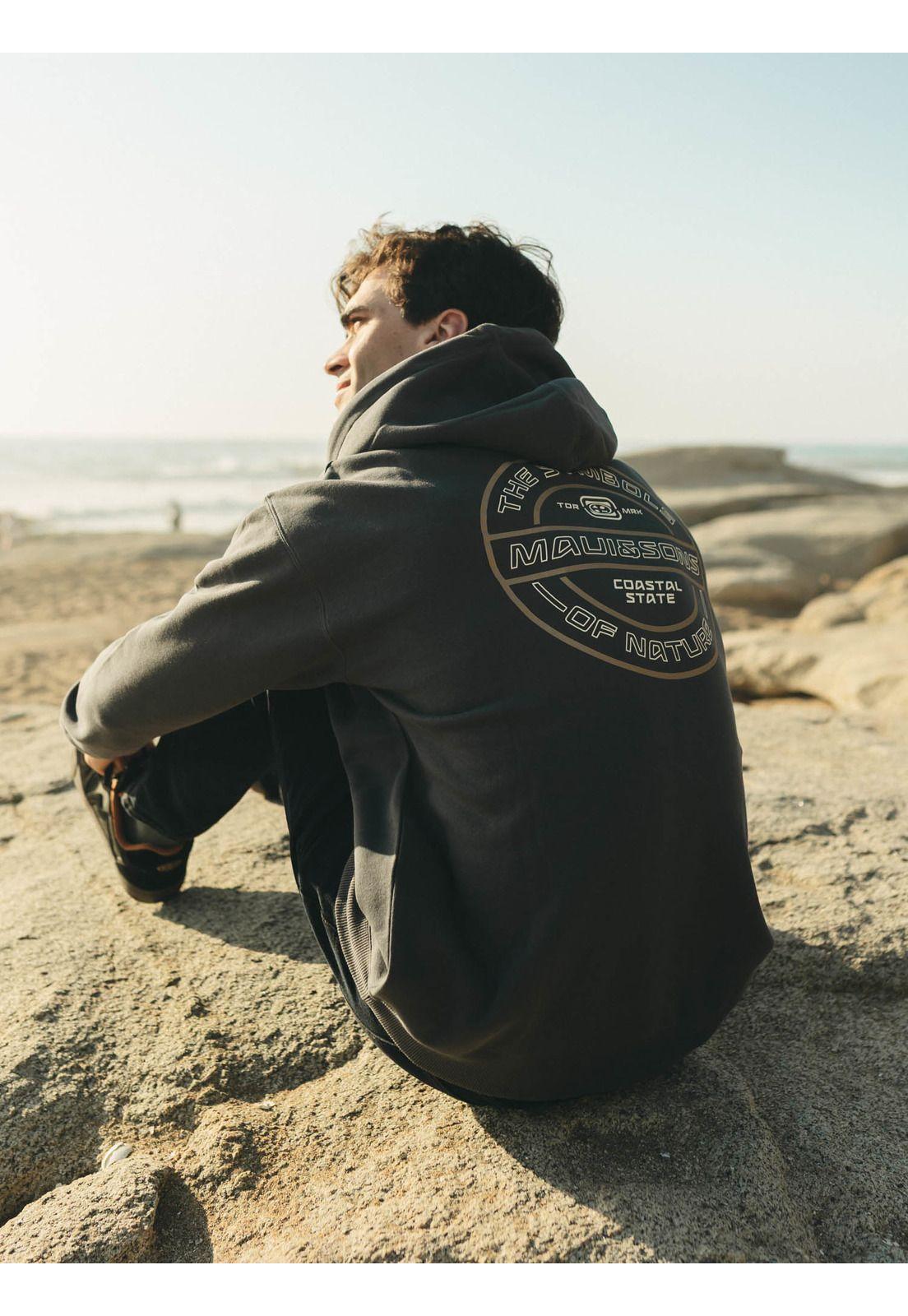 Poleron Canguro Coastal State Gris Hombre Maui And Sons-2