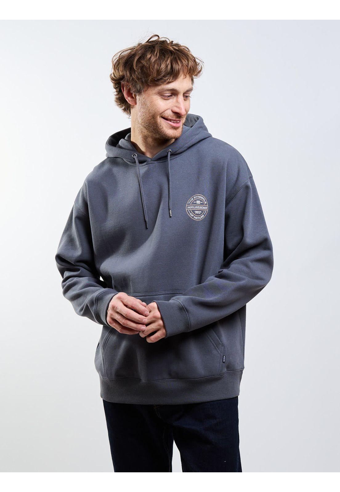 Poleron Canguro Coastal State Gris Hombre Maui And Sons-3