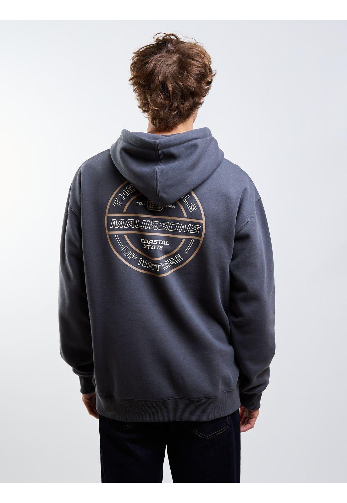 Poleron Canguro Coastal State Gris Hombre Maui And Sons-4