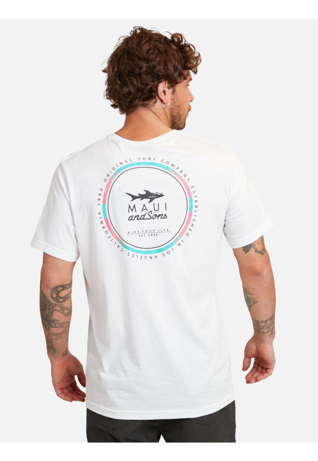 Polera Cyber Maui Hombre Blanco Maui And Sons-1