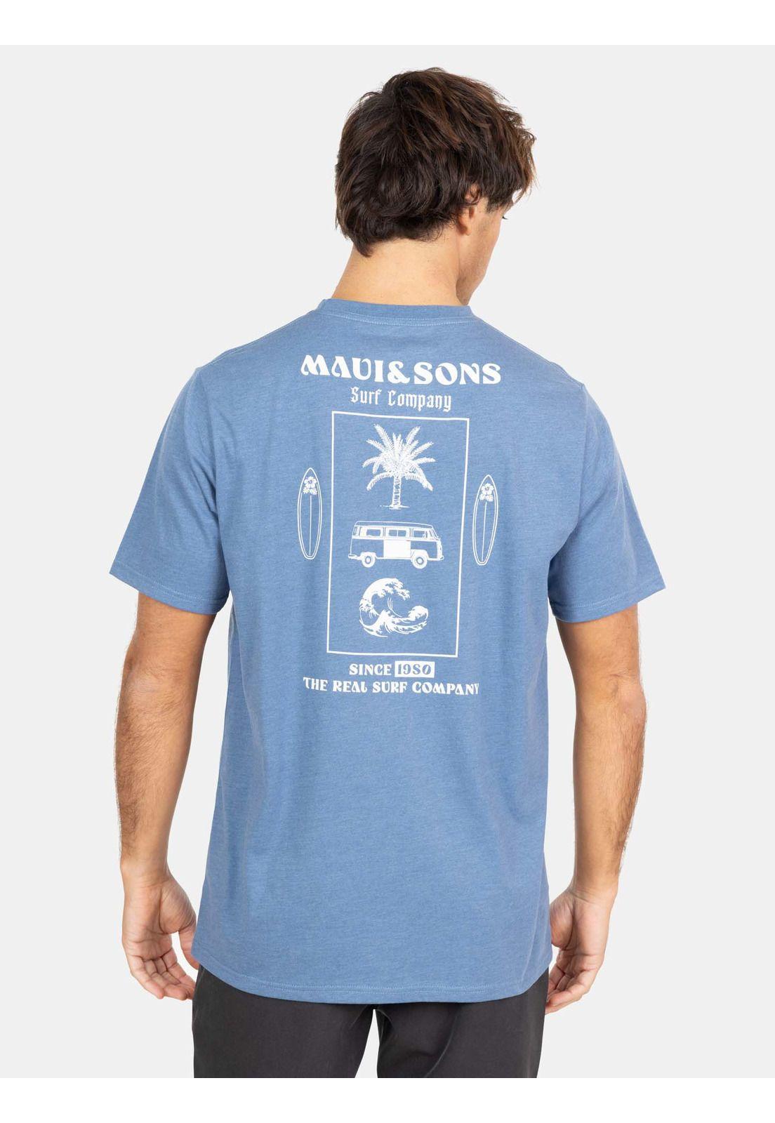 Polera MC Mel Graphic Celeste Hombre Maui And Sons-1