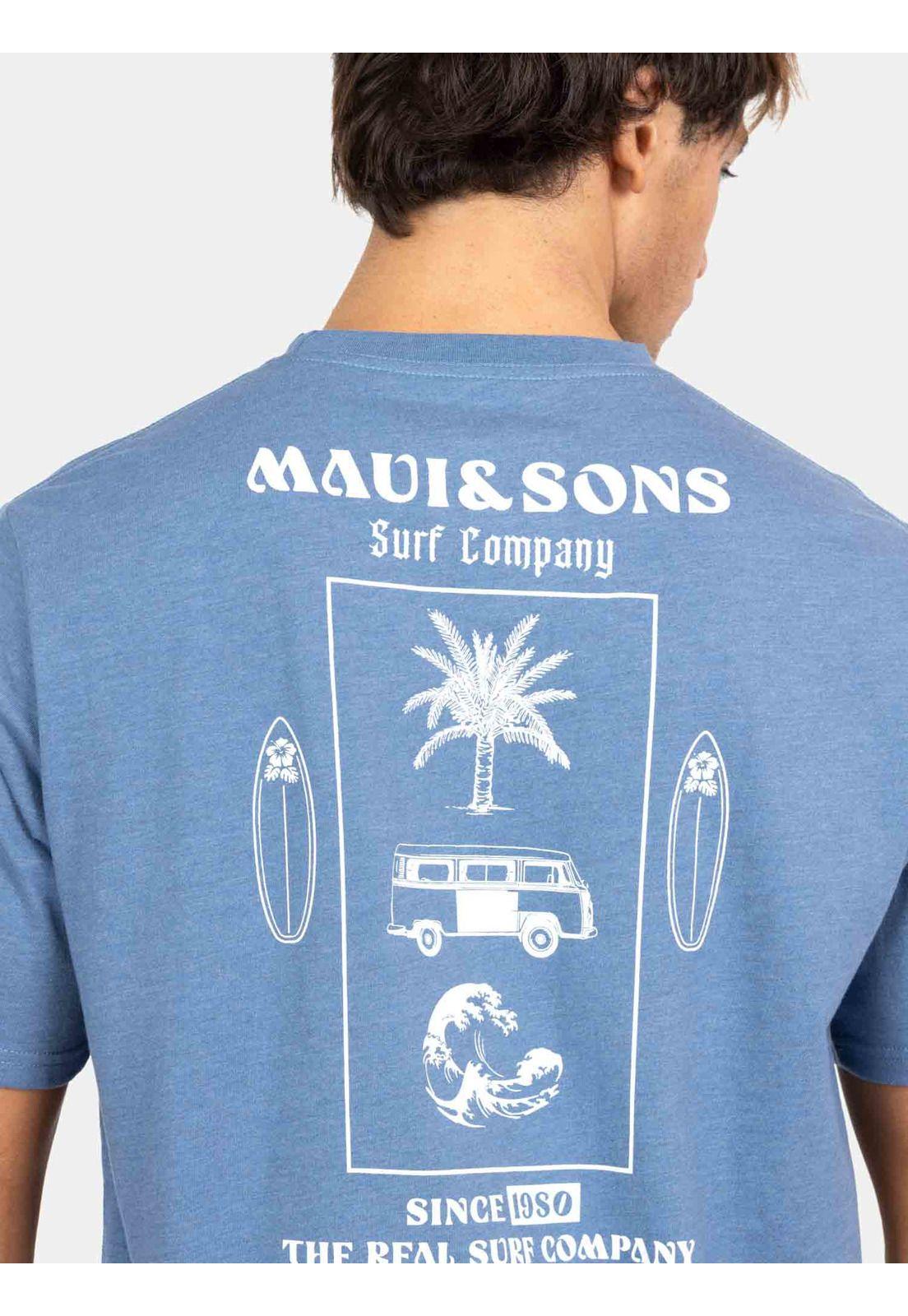 Polera MC Mel Graphic Celeste Hombre Maui And Sons-3