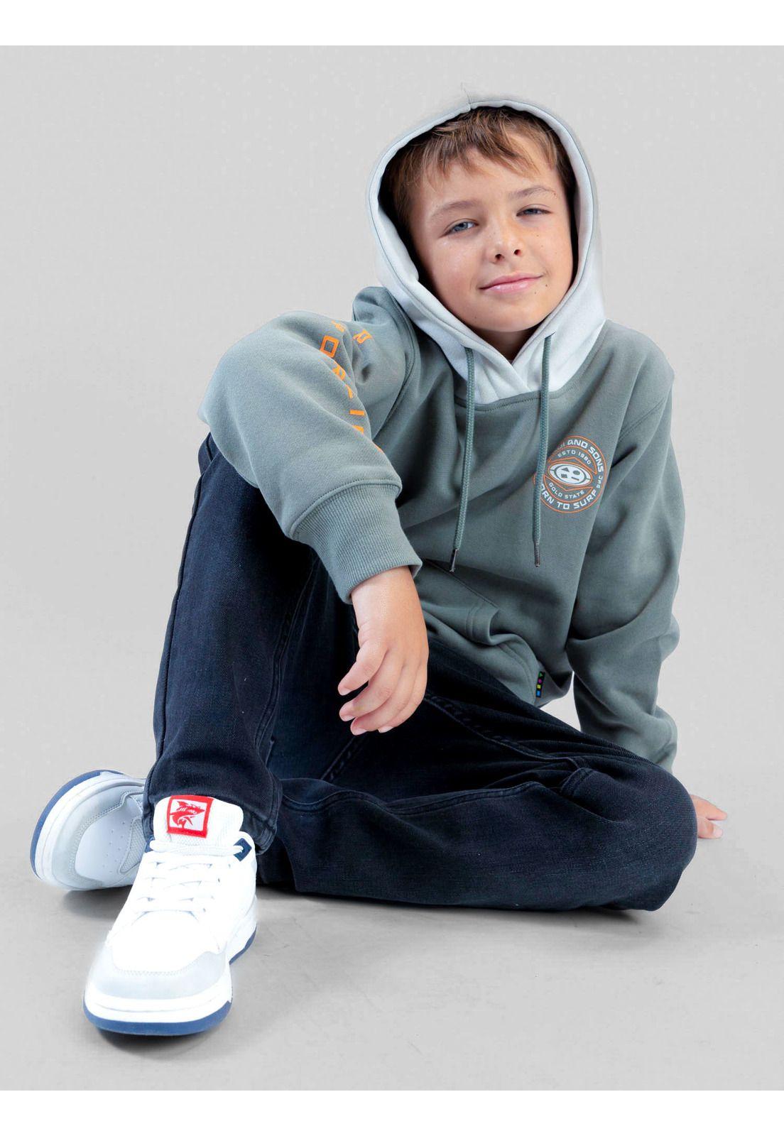 Poleron Canguro Clearwater Verde Infantil Maui And Sons-5