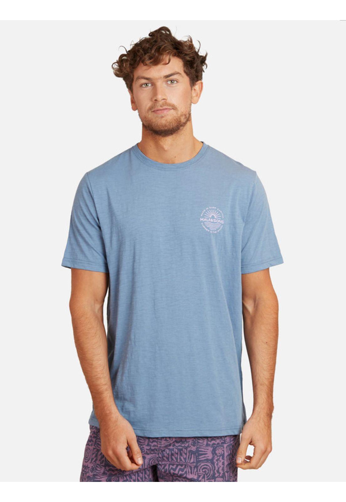 Polera Summer In The Waves Hombre Azul Maui And Sons-0
