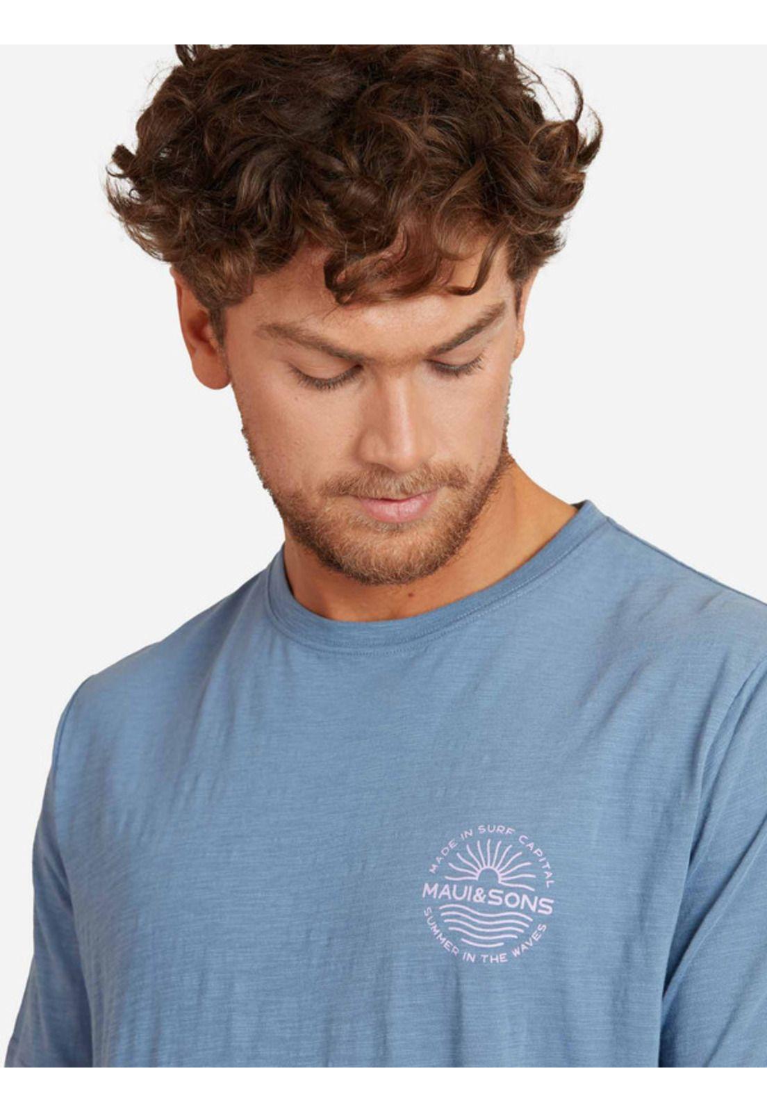 Polera Summer In The Waves Hombre Azul Maui And Sons-2
